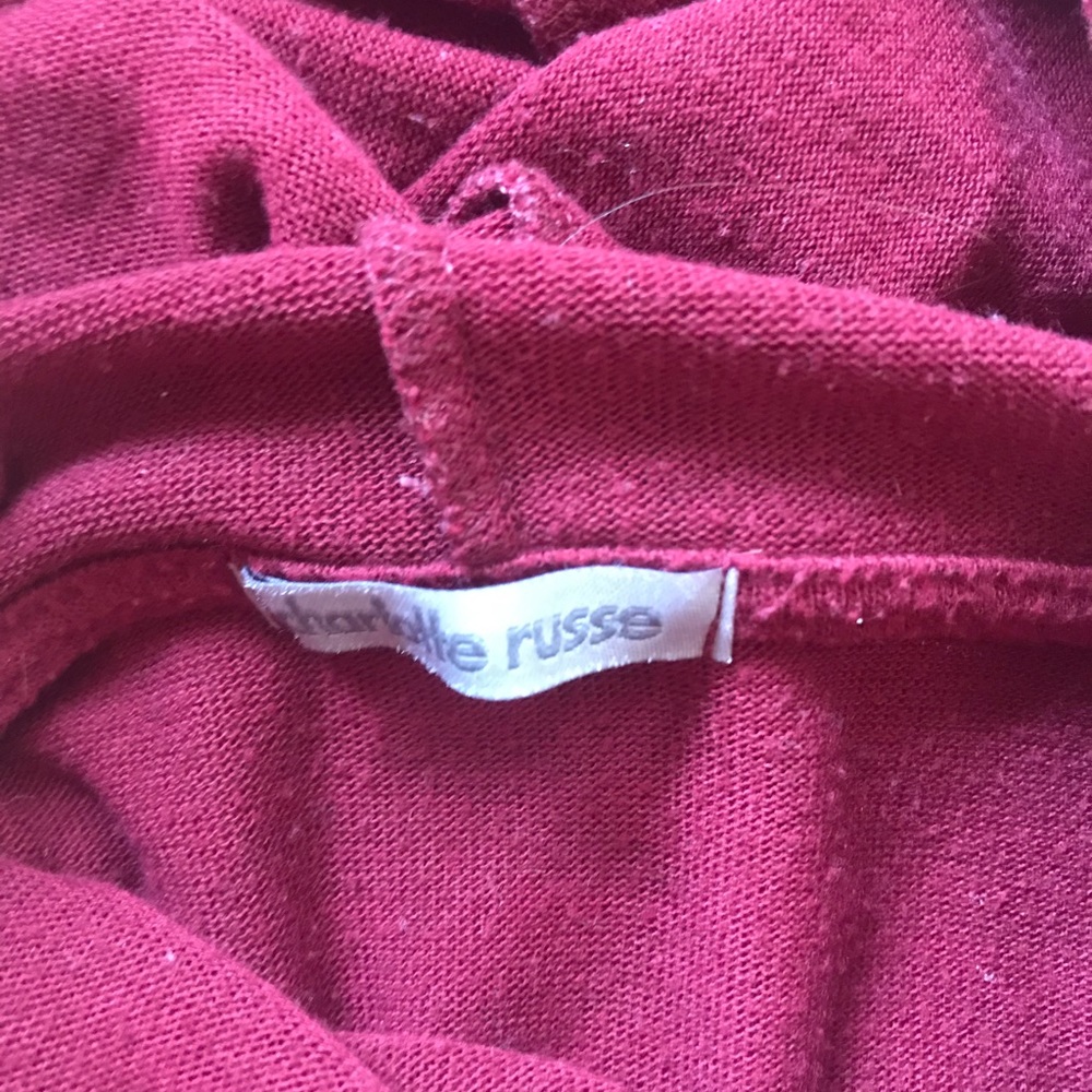 Red Draw String Hoodie - Picture 2 of 4
